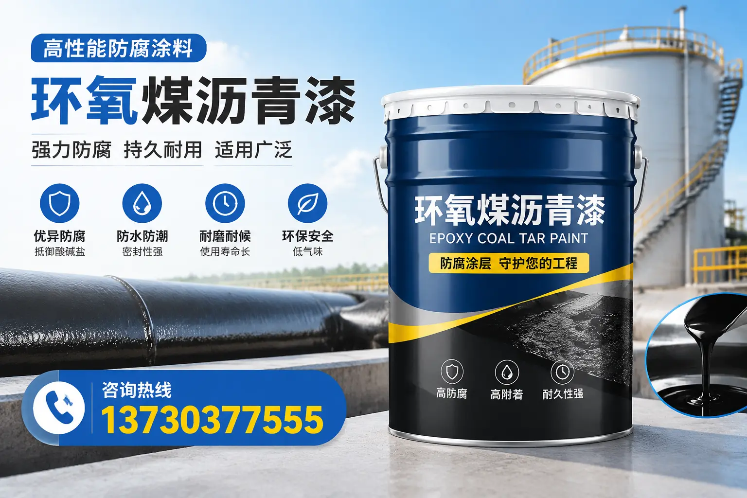 环氧煤沥青漆的耐久性分析,适合万宁的使用场景